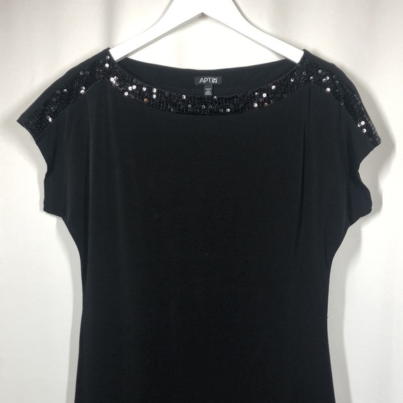 APT 9 cute black top with sequin - Picture 2 of 10